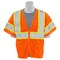 Erb Safety Safety Vest, Contrasting, Mesh, Class 3, S683P, Hi-Viz Orange, 5XL 62149
